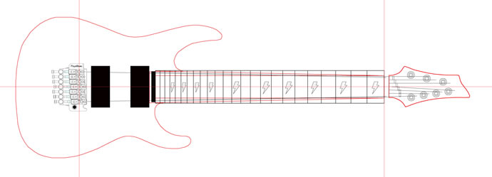 バックアイバール 自作7弦ギター その1 | ギター製作 | -ギター製作