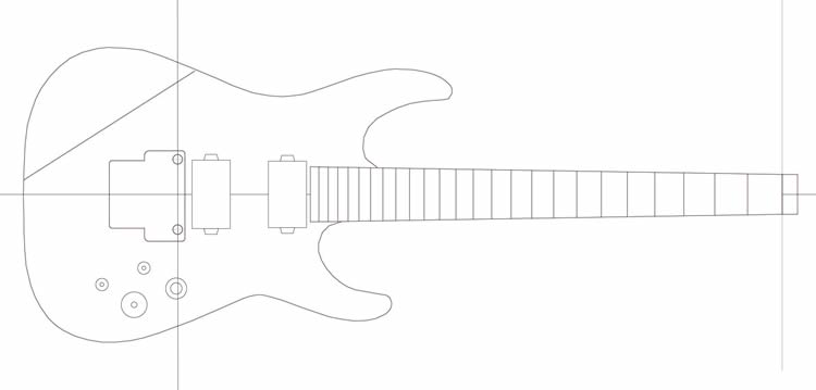 X-STROYERタイプのボディ・シェイプ改造 その1 | ギター製作 | -ギター 